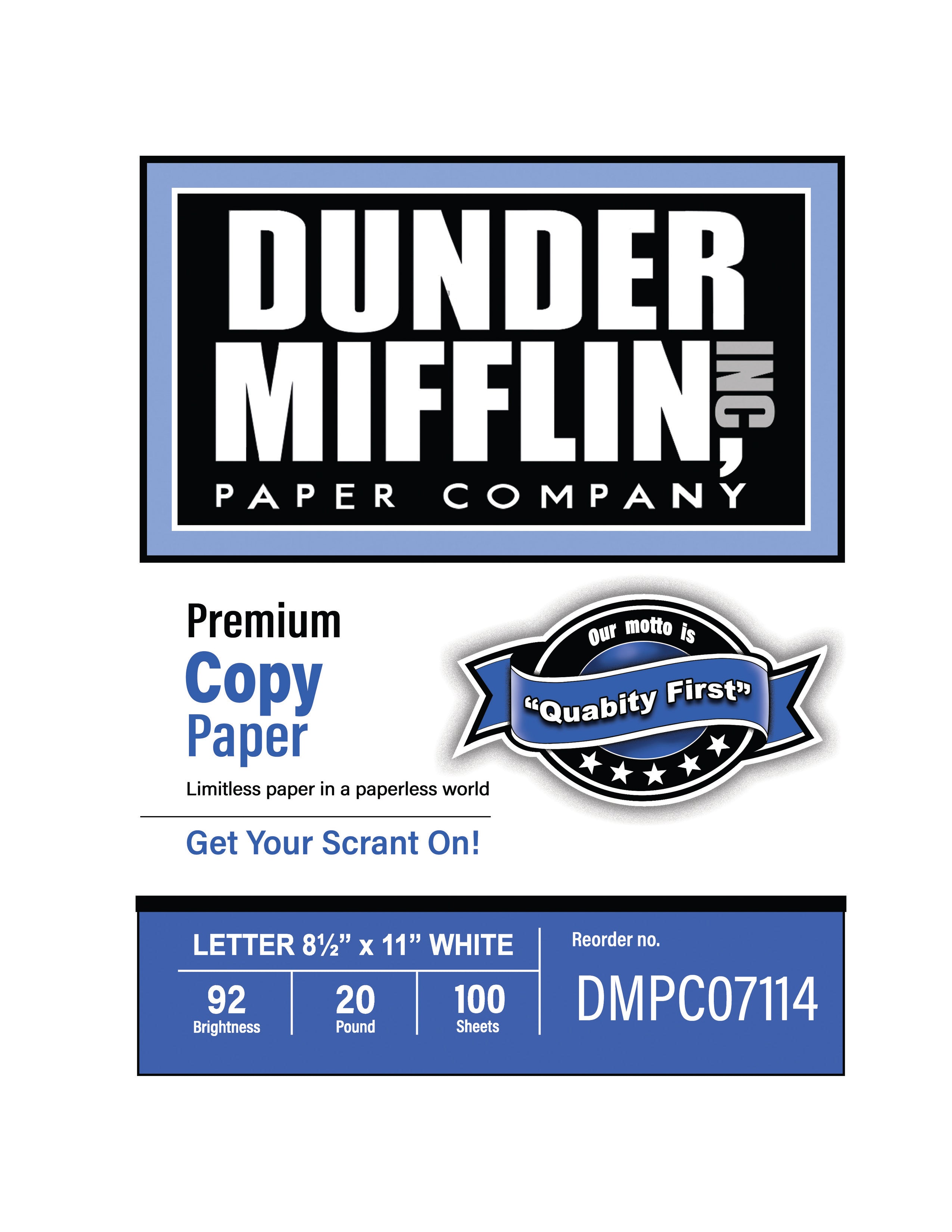 Dunder Mifflin Paper Co. Inc - Scranton, PA - As seen on The