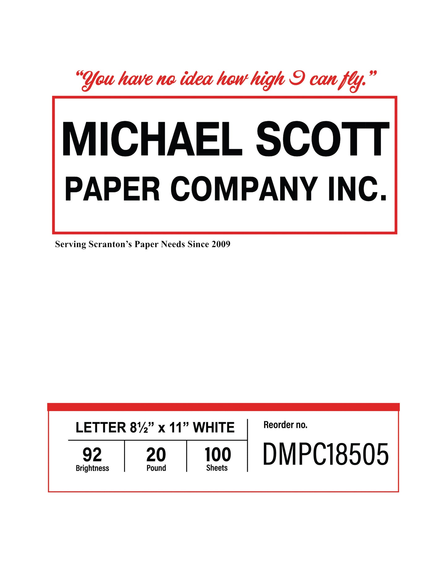 Michael Scott Paper Co. Copy Paper